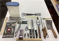 Kitchen Lot w/ Knife Sharpener