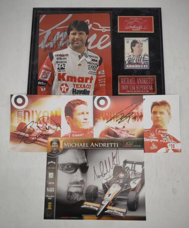 (J) Indycar Championship Autographed Info Cards