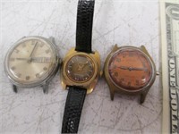 3 Vintage Watches - Clinton Waterproof