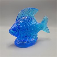 Blue Art Glass Fish