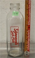 Vintage Silverwood's Safe Milk bottle