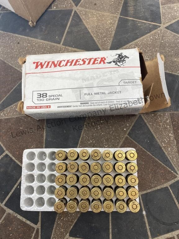 35 rounds Winchester 38 special 130 grain full