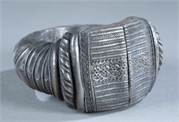 Omani silver hinged anklet.