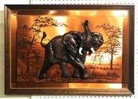 Copper & Wooden Elephant Wall Art