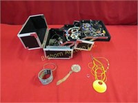 Jewelry Box w/ Contents: Bracelets, Necklaces
