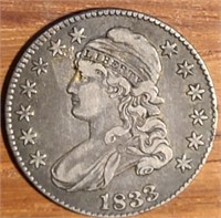 1833 Capped Bust US Half Dollar