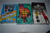 Three Unopened Boxes of Basketball Cards