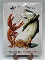 11x15 Metal Guinness Fish Sign