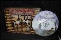 (2) Remington Collector Tin Signs