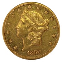 1880-S Liberty Head $20.00 Gold Double Eagle