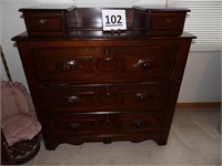 Antique 3 Drawer Dresser w/ Glove Boxes