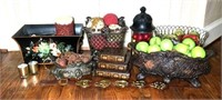 Home Accent Items, Faux Fruit, Book Box