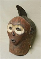 Central African Tribal Wooden Warrior Mask.