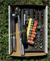 Box of Sockets & Socket Wrenches