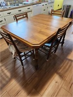 Vintage Wooden Table and 5 Chairs