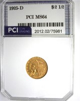 1925-D Gold $2.50 MS64 LISTS $950