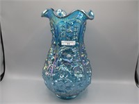 Fenton Poppy SHow vase- celeste blue
