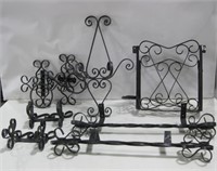 Assorted Wrought Iron Wall Hangings Tallest 25"