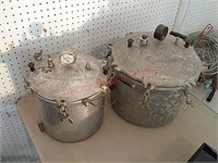 2 vintage pressure cookers, Montgomery Ward