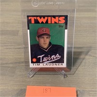 1986 Tim Laudner Topps Baseball Card