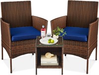 3-Piece Outdoor Wicker Conversation Bistro Set