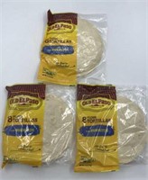 3pks New Flour Tortillas For Burritos (8 In Each)