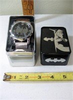Batman Silvertone Mesh Strap Watch In Metal Watch