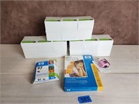 Lot of HP Photo Paper/Ink/Post its