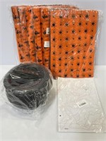 Lot of Halloween decorations and tissue paper