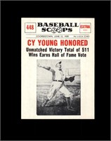 1961 Nu-Card Scoops #448 Cy Young EX-MT+
