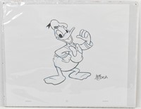 Gene Gonda Signed Drawing of Donald Duck