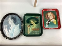 5 Coca-Cola picture trays 3 rectangular trays and