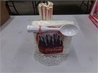 Vintage Coca-Cola Napkin and Straw Holder