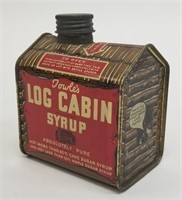 Vintage Towles Log Cabin Syrup Tin