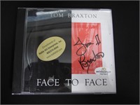 TOM BRAXTON SIGNED CD COVER WITH COA