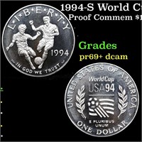 Proof 1994-S World Cup Modern Commem Dollar 1 Grad