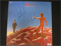 RUSH BAND SIGNED ALBUM COVER WITH COA