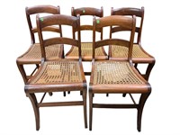 4 Cane Woven Bottom Chairs