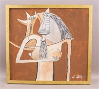 Cuban Oil on Canvas Signed Wifredo Lam