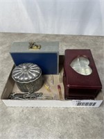 Jewelry boxes, vintage perfume, tester perfumes,