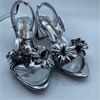 sophia webster silver metalic formal shoes size 7