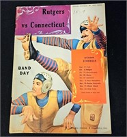 1962 Rutgers vs Connecticut Old Program