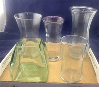 9 Glass Vases & Containers