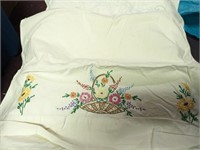 Embroidered Pillow Cases, Dollies, Etc