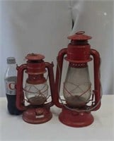 Dietz red lantern and small red lantern