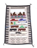 Navajo Pictorial Wool Rug by Irene Begas