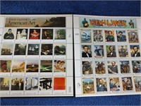 2 Sheets Vintage Stamps - Four Centuries of