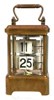 Ansonia Plato Carriage Clock, Digital Flip