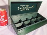 Petit coffret de bois pour sachet de tisanne