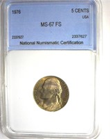1976 Nickel MS67 FS LISTS $3500